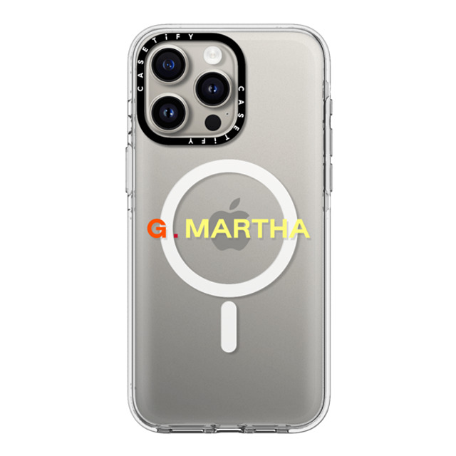 CASETiFY iPhone 15 Pro Max ケース クリア クリア ケース MagSafe対応 Custom Case - g. Martha