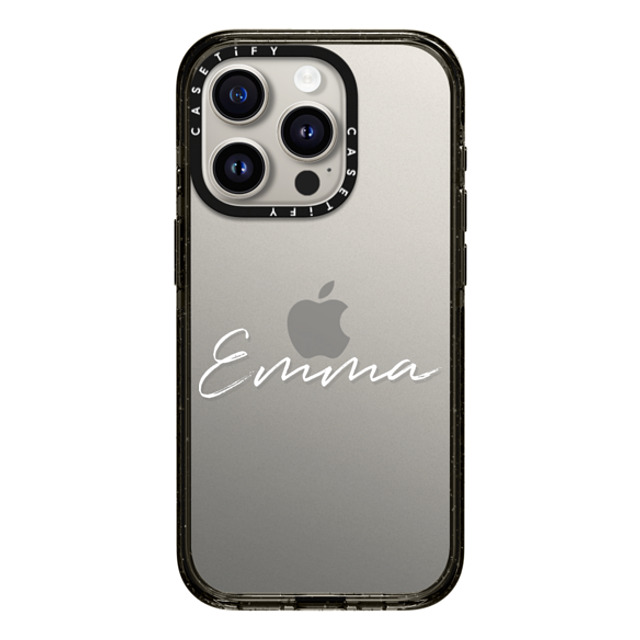 CASETiFY iPhone 15 Pro ケース ブラック インパクトケース Custom Case - Emma