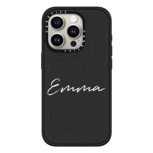 CASETiFY iPhone 15 Pro ケース マットブラック インパクトケース MagSafe対応 Custom Case - Emma