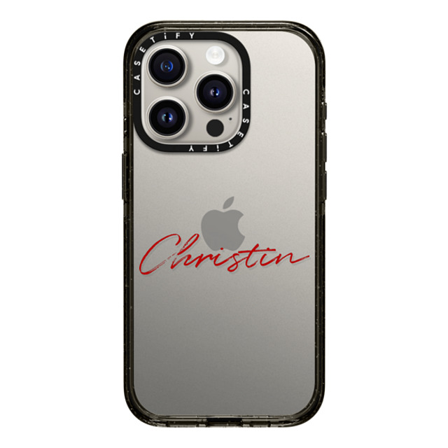 CASETiFY iPhone 15 Pro ケース ブラック インパクトケース Custom Case - Christin