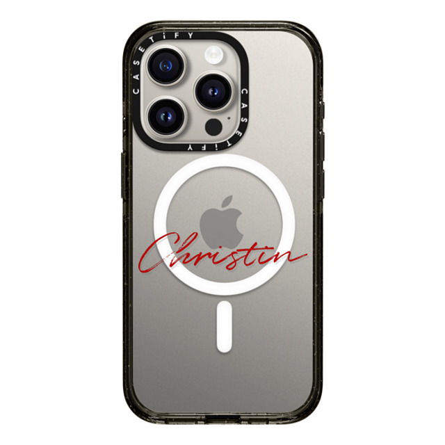 CASETiFY iPhone 15 Pro ケース ブラック インパクトケース MagSafe対応 Custom Case - Christin