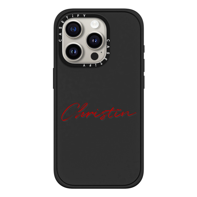 CASETiFY iPhone 15 Pro ケース マットブラック インパクトケース MagSafe対応 Custom Case - Christin