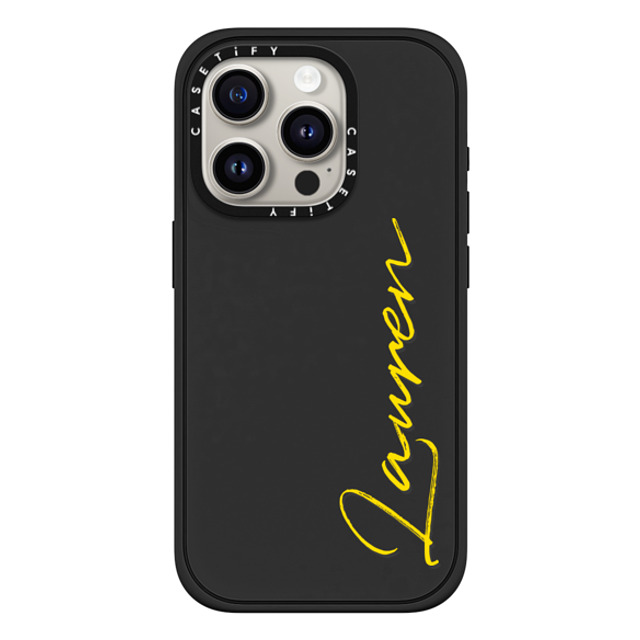 CASETiFY iPhone 15 Pro ケース マットブラック インパクトケース MagSafe対応 Custom Case - Lauren