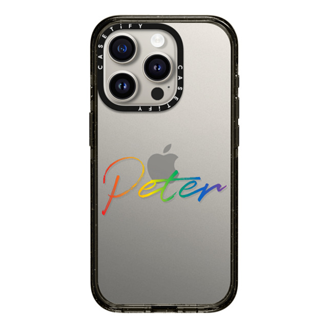 CASETiFY iPhone 15 Pro ケース ブラック インパクトケース Custom Case - Peter