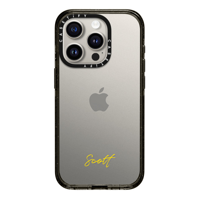 CASETiFY iPhone 15 Pro ケース ブラック インパクトケース Custom Case - Scott