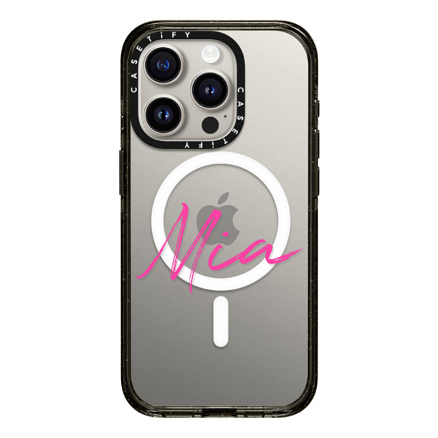 CASETiFY iPhone 15 Pro ケース ブラック インパクトケース MagSafe対応 Custom Case - Mia