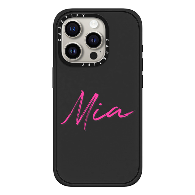 CASETiFY iPhone 15 Pro ケース マットブラック インパクトケース MagSafe対応 Custom Case - Mia