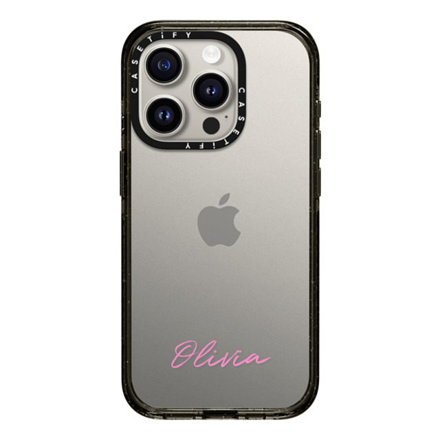 CASETiFY iPhone 15 Pro ケース ブラック インパクトケース Custom Case - Olivia