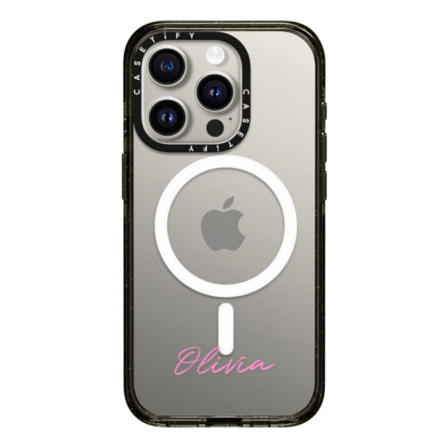 CASETiFY iPhone 15 Pro ケース ブラック インパクトケース MagSafe対応 Custom Case - Olivia