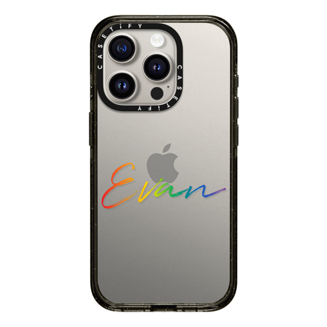 CASETiFY iPhone 15 Pro ケース ブラック インパクトケース Custom Case - Evan