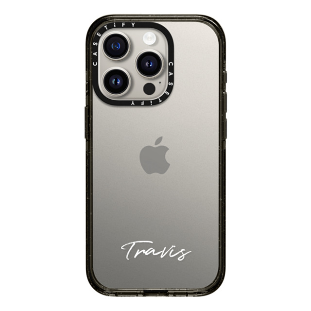 CASETiFY iPhone 15 Pro ケース ブラック インパクトケース Custom Case - Travis