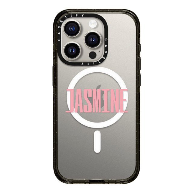 CASETiFY iPhone 15 Pro ケース ブラック インパクトケース MagSafe対応 Custom Case - Jasmine