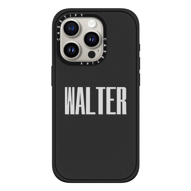 CASETiFY iPhone 15 Pro ケース マットブラック インパクトケース MagSafe対応 Custom Case - Walter