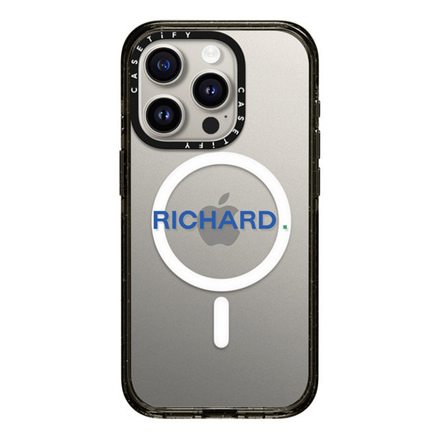 CASETiFY iPhone 15 Pro ケース ブラック インパクトケース MagSafe対応 Custom Case - Richard.