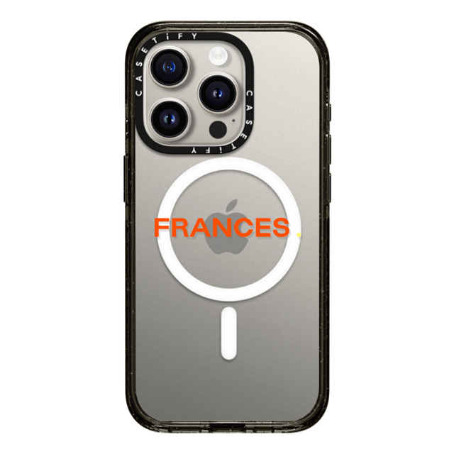 CASETiFY iPhone 15 Pro ケース ブラック インパクトケース MagSafe対応 Custom Case - Frances.