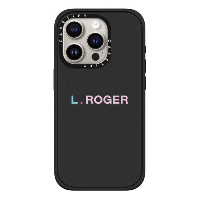 CASETiFY iPhone 15 Pro ケース マットブラック インパクトケース MagSafe対応 Custom Case - l. Roger