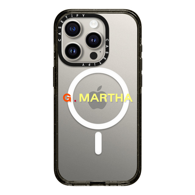 CASETiFY iPhone 15 Pro ケース ブラック インパクトケース MagSafe対応 Custom Case - g. Martha