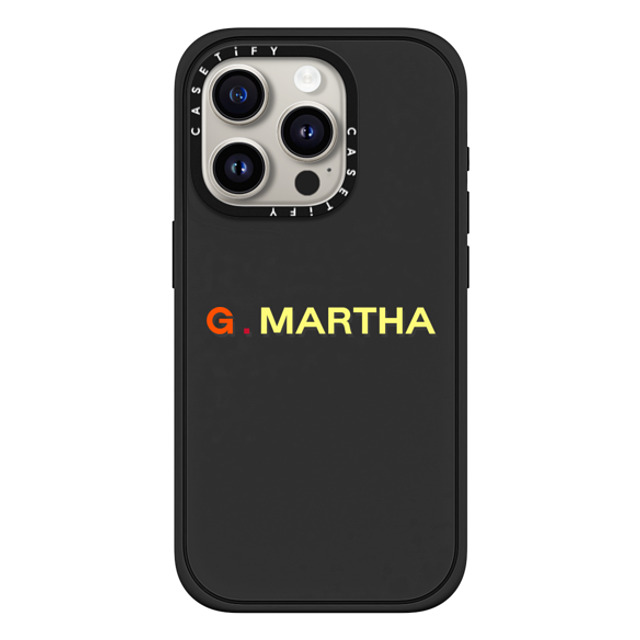 CASETiFY iPhone 15 Pro ケース マットブラック インパクトケース MagSafe対応 Custom Case - g. Martha