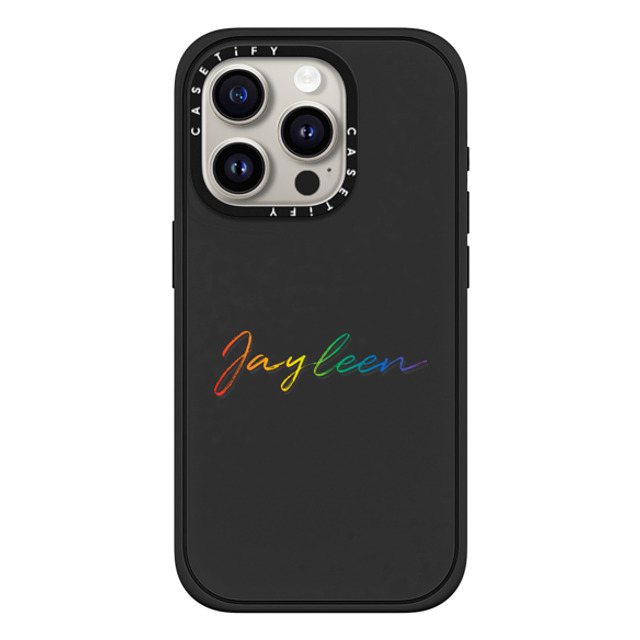 CASETiFY iPhone 15 Pro ケース マットブラック インパクトケース MagSafe対応 Custom Case - Jayleen