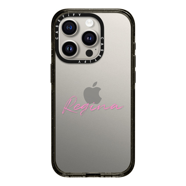 CASETiFY iPhone 15 Pro ケース ブラック インパクトケース Custom Case - Regina