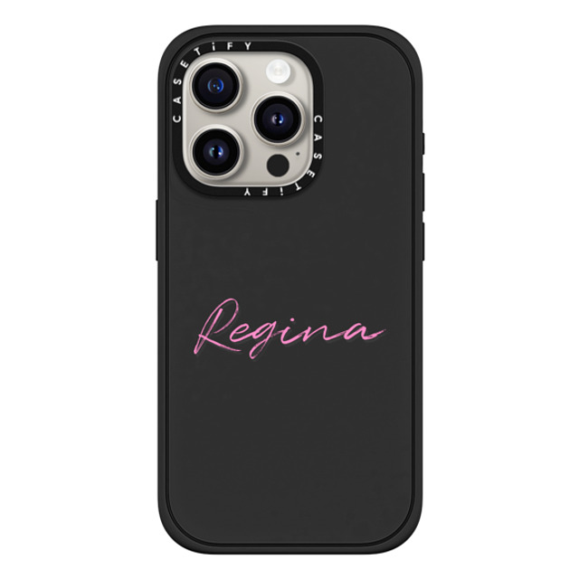 CASETiFY iPhone 15 Pro ケース マットブラック インパクトケース MagSafe対応 Custom Case - Regina