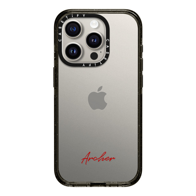 CASETiFY iPhone 15 Pro ケース ブラック インパクトケース Custom Case - Archer