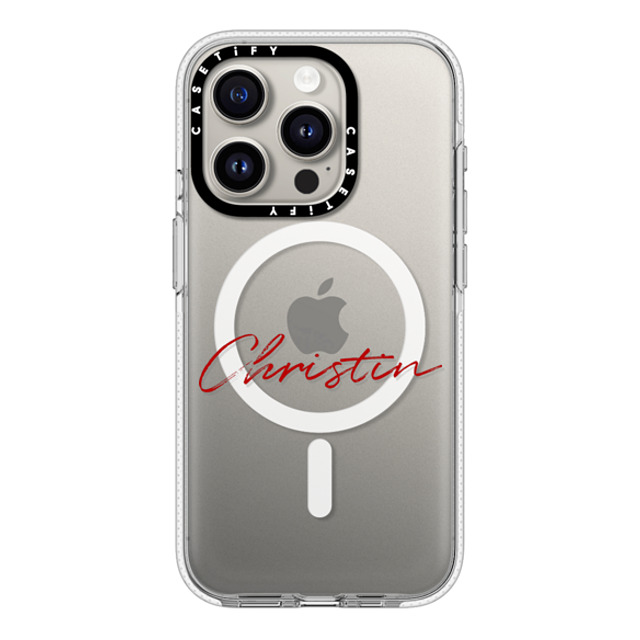 CASETiFY iPhone 15 Pro ケース クリア クリア ケース MagSafe対応 Custom Case - Christin