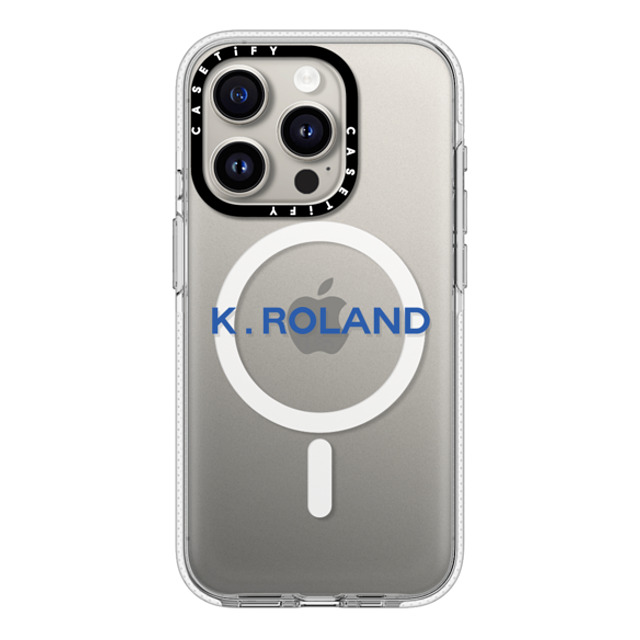 CASETiFY iPhone 15 Pro ケース クリア クリア ケース MagSafe対応 Custom Case - k. Roland