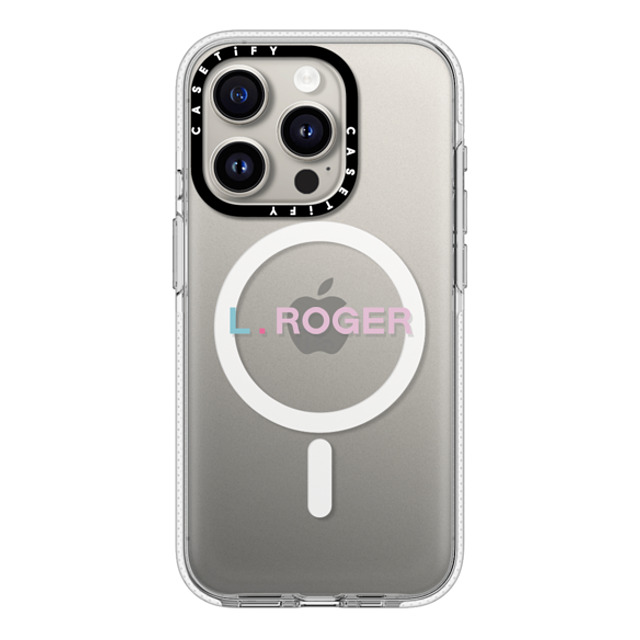 CASETiFY iPhone 15 Pro ケース クリア クリア ケース MagSafe対応 Custom Case - l. Roger