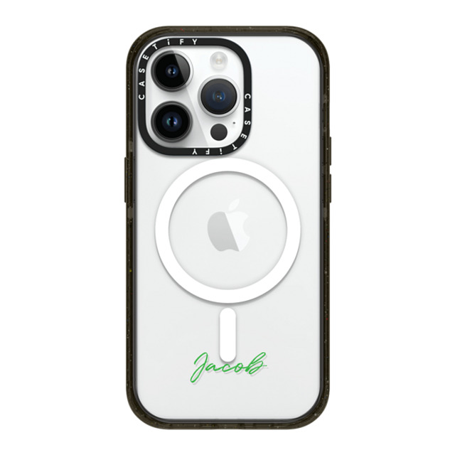 CASETiFY iPhone 14 Pro ケース ブラック インパクトケース MagSafe対応 Custom Case - Jacob