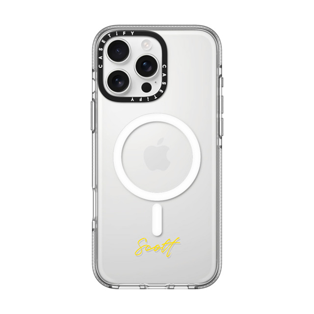 CASETiFY iPhone 16 Pro Max ケース クリア クリア ケース MagSafe対応 Custom Case - Scott