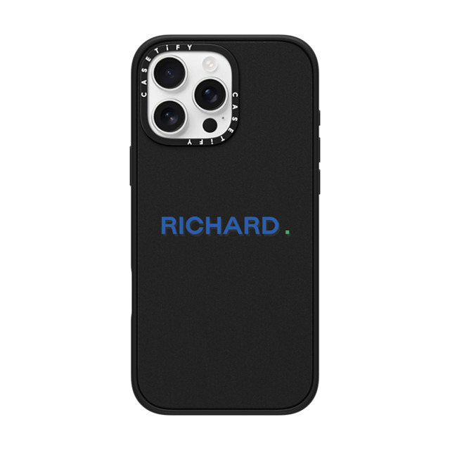 CASETiFY iPhone 16 Pro Max ケース マットブラック インパクトケース Custom Case - Richard.