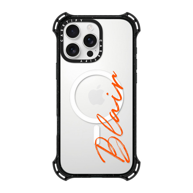 CASETiFY iPhone 16 Pro Max ケース ブラック バウンスケース Custom Case - Blair