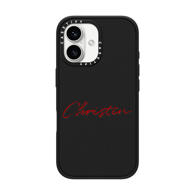 CASETiFY iPhone 16 ケース マットブラック インパクトケース MagSafe対応 Custom Case - Christin