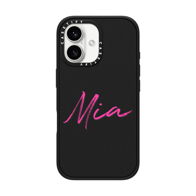 CASETiFY iPhone 16 ケース マットブラック インパクトケース MagSafe対応 Custom Case - Mia