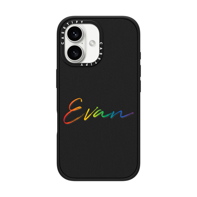 CASETiFY iPhone 16 ケース マットブラック インパクトケース MagSafe対応 Custom Case - Evan
