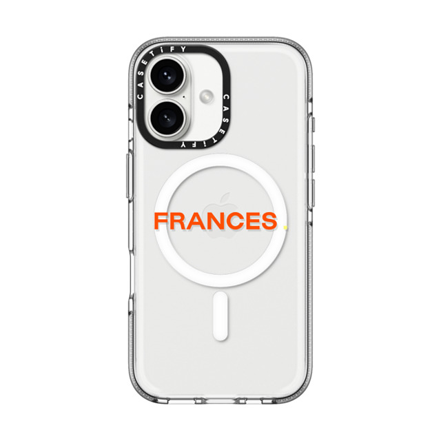CASETiFY iPhone 16 ケース クリア クリア ケース MagSafe対応 Custom Case - Frances.
