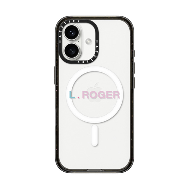 CASETiFY iPhone 16 ケース ブラック インパクトケース MagSafe対応 Custom Case - l. Roger