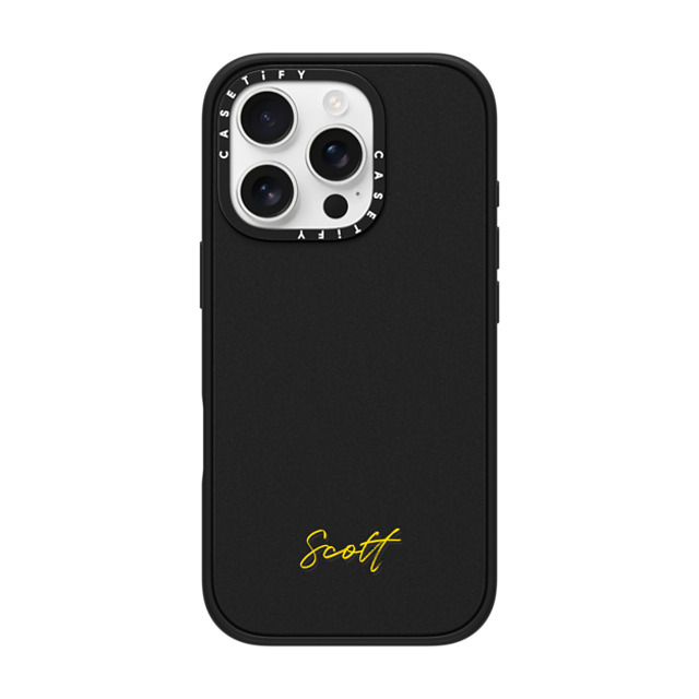 CASETiFY iPhone 16 Pro ケース マットブラック インパクトケース Custom Case - Scott
