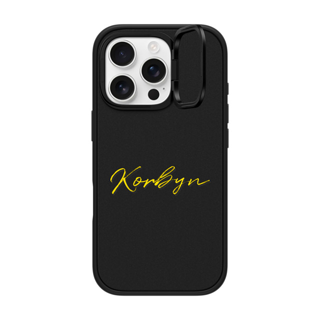 CASETiFY iPhone 16 Pro ケース マットブラック インパクトリングスタンドケース MagSafe対応 Custom Case - Korbyn