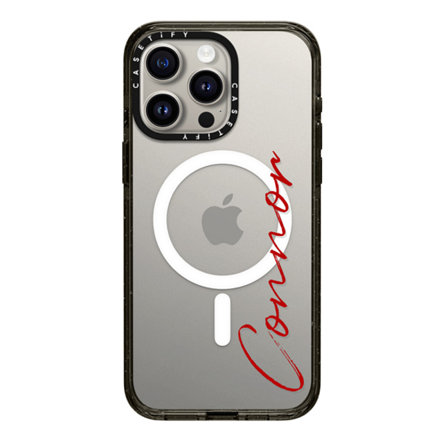CASETiFY iPhone 15 Pro Max ケース ブラック インパクトケース MagSafe対応 Custom Case - Connor