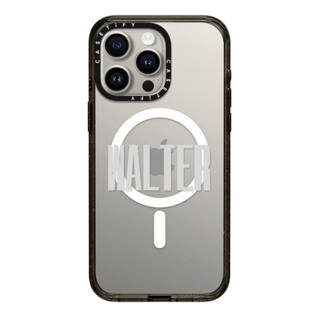 CASETiFY iPhone 15 Pro Max ケース ブラック インパクトケース MagSafe対応 Custom Case - Walter