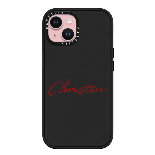 CASETiFY iPhone 15 ケース マットブラック インパクトケース MagSafe対応 Custom Case - Christin