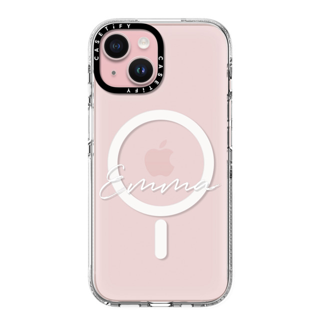 CASETiFY iPhone 15 ケース クリア クリア ケース MagSafe対応 Custom Case - Emma