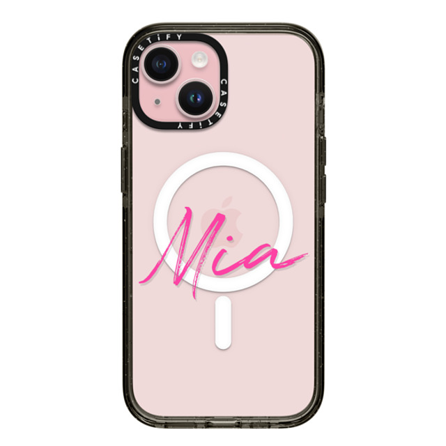 CASETiFY iPhone 15 ケース ブラック インパクトケース MagSafe対応 Custom Case - Mia