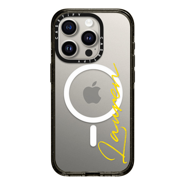 CASETiFY iPhone 15 Pro ケース ブラック インパクトケース MagSafe対応 Custom Case - Lauren