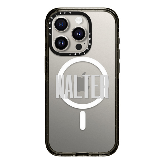 CASETiFY iPhone 15 Pro ケース ブラック インパクトケース MagSafe対応 Custom Case - Walter