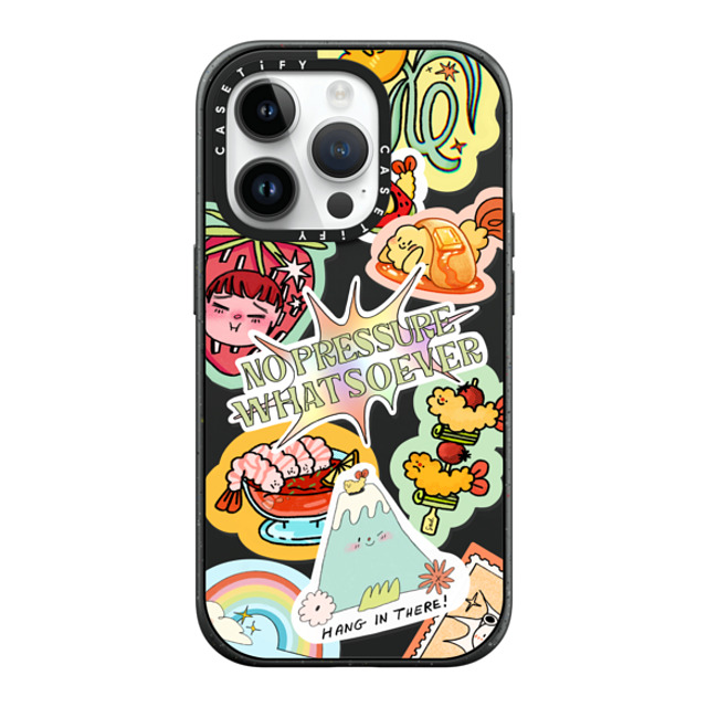 Sadshrimps x CASETiFY iPhone 14 Pro ケース マットブラック インパクトケース MagSafe対応 Sticker Heaven by SADSHRIMPS