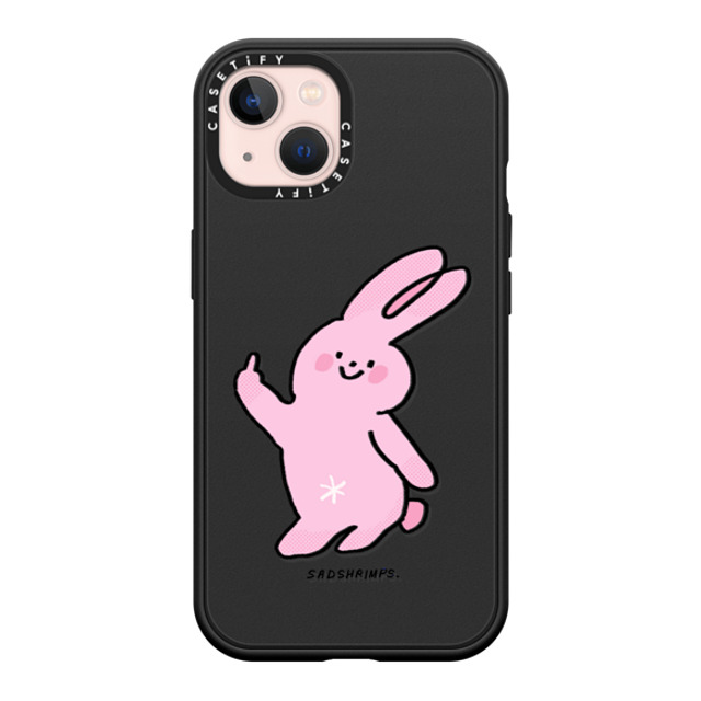 Sadshrimps x CASETiFY iPhone 13 ケース マットブラック インパクトケース MagSafe対応 Moody Bunny by SADSHRIMPS