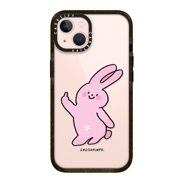 Sadshrimps x CASETiFY iPhone 13 ケース ブラック インパクトケース Moody Bunny by SADSHRIMPS